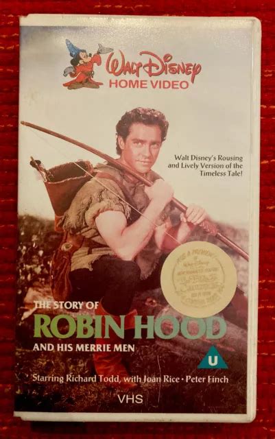 THE STORY OF Robin Hood VHS Walt Disney 1952 Richard Todd RARE UK