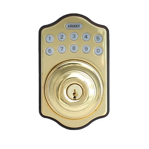 E Digital E 930 Bright Brass Single Cylinder Entry Keypad Electronic