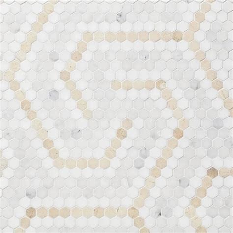 Artistic Tile Riverside Drive Swirl Cream Mosaic Marble And Tile Usa