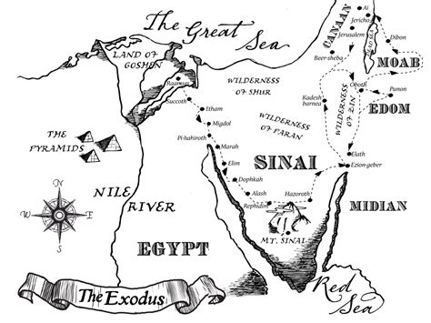 Printable Map Of The Exodus