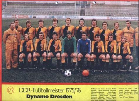 Fc kaiserslautern zu gast bei dynamo dresden. NBI Sportleralbum 177: DDR-Fußballmeister 1975/76 Dynamo ...
