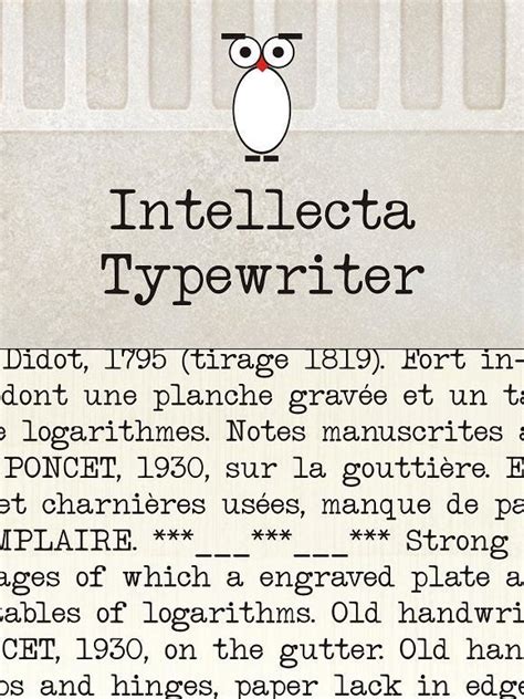Intellecta Typewriter | Typewriter font, Fonts, Typewriter