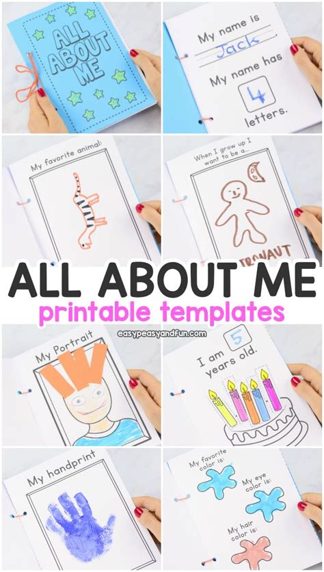 All About Me Printable Book Templates All About Me Preschool Theme