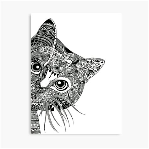 Mandala Cat Canvas Print By Martha95 Redbubble