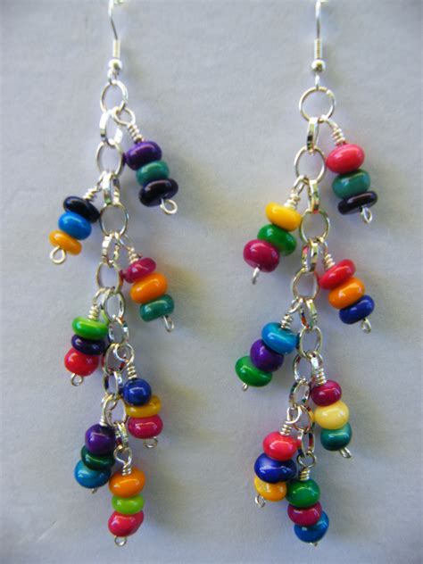 Earrings Dangle Multi Colored On Luulla