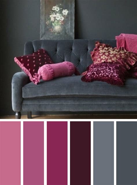 Berry And Gray Perfect Match Room Color Schemes Color Palette Living