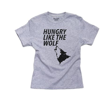 Hungry Like The Wolf Trendy Wolf Howling Girls Cotton Youth Grey T