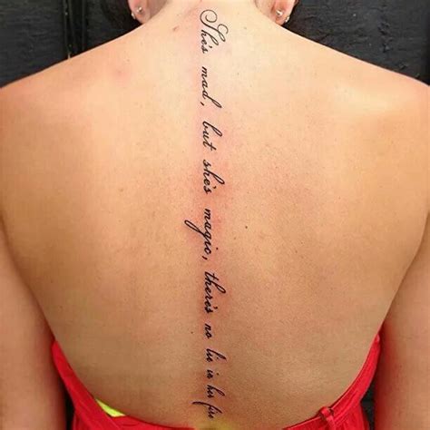 Nice Quote Spine Tattoos For Women Word Tattoos Spine Tattoos