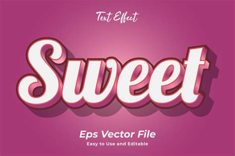 Premium Vector Sweet Text Effect Editable And Easy To Use Premium Vector