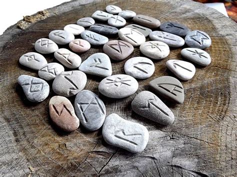 34 Hand Engraved Runes Engraved Stones With Runes Runes Stone