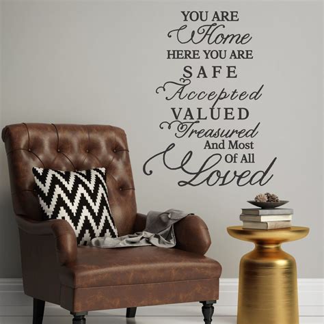 You Are Home Inspirational Wall Decal Inspirational Wall Decals