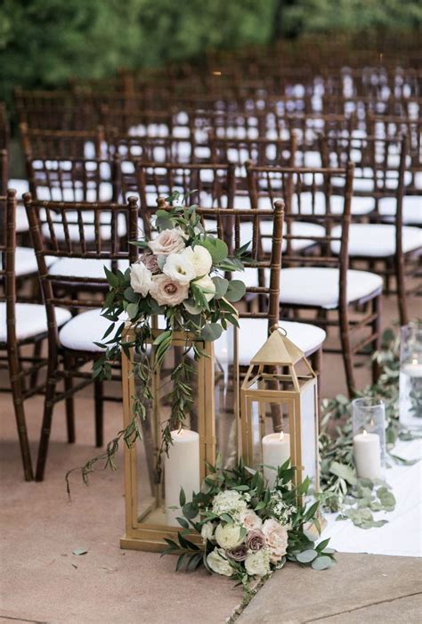 Gold Lanterns For Wedding Ceremony Aisle Decor Wedding At Franciscan