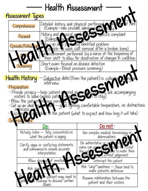 Health Assessment And Vital Signs Nursing Study Guide Etsy Canada