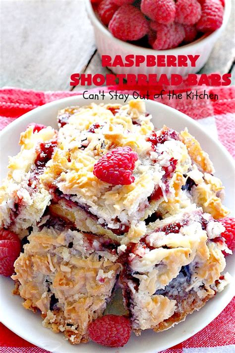 Cool on a wire rack. Raspberry Shortbread Bars - Can't Stay Out of the Kitchen
