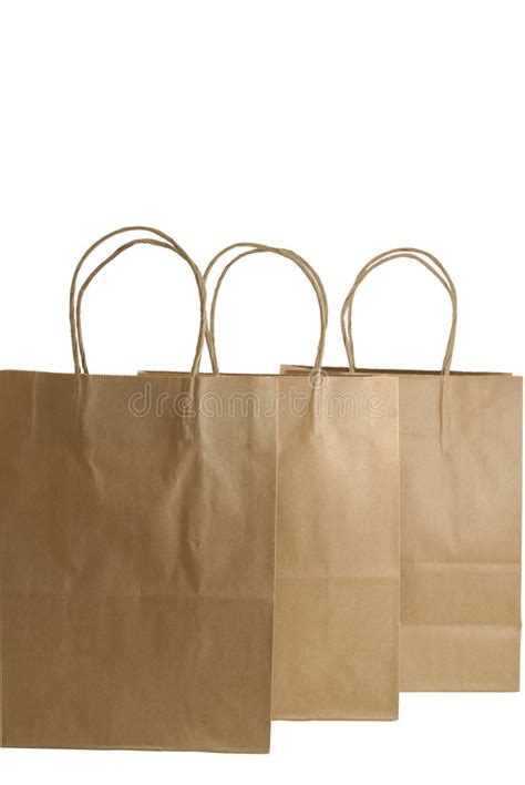 Three Brown Paper T Bags Stock Image Image 891101
