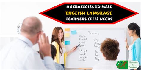 Six Strategies For Meeting The Needs Of English Language Learners Ell