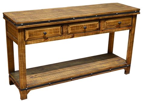 Rustic Reclaimed Solid Wood Sofa Table Console Console Tables