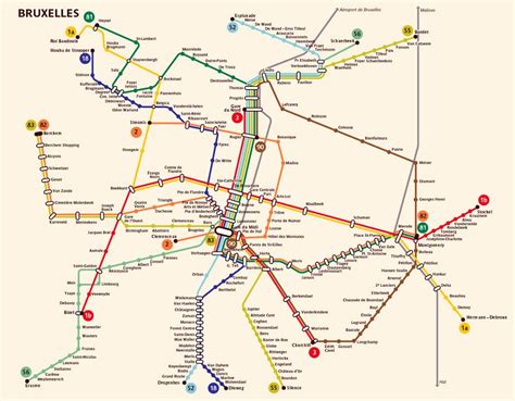 Mapa Grande De Metro Detallado De La Ciudad De Bruselas Bruselas