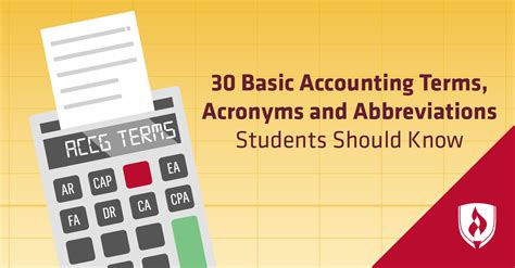 Course hero has thousands of financial accounting study resources to help you. 30 Basic Accounting Terms, Acronyms and Abbreviations ...
