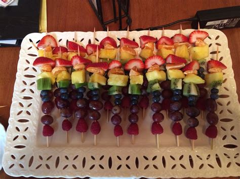 Maybe you would like to learn more about one of these? Rainbow fruit kabobs | Rainbow fruit kabobs, Birthday ...