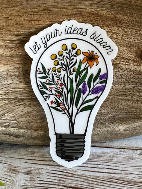 Let Your Ideas Bloom Clear Vinyl Sticker | Etsy