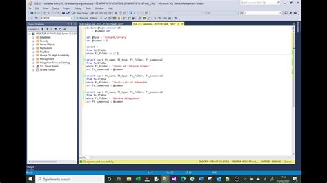 MS SQL Tutorial Covering Variables Using With LIKE And Assigning Value