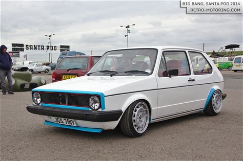 White Vw Golf Mk1 Jgs781y On Maserati Wheels Big Bang 2014 Retro Motoring