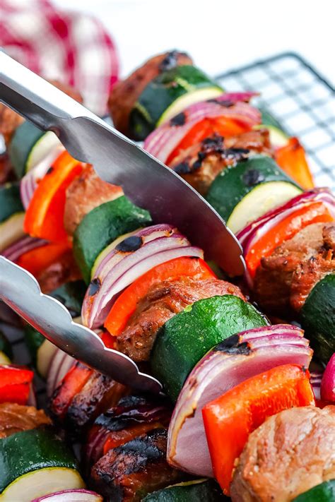 Grilled Pork Kabobs On A Gas Grill Easy Budget Recipes