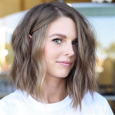 Thick bob with layers gray hair color this short hairstyle look really great street fashion and daily outfit, we think. 10 Simple Lob Hair Styles for Women - Medium Haircut with ...