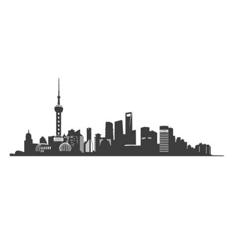 Shanghai Skyline Silhouette Png And Svg Design For T Shirts