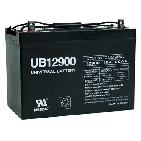 Fully charged power chair batteries are designed to provide approximately eight hours of use before recharging is required. 12 Volt 90 ah 12v 90a UB12900 Wheelchair Mobility Power ...