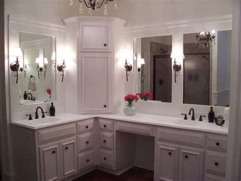 Find the best prices on corner bathroom cabinet at shop better homes & gardens. Custom built home - Master Bathroom with custom white ...