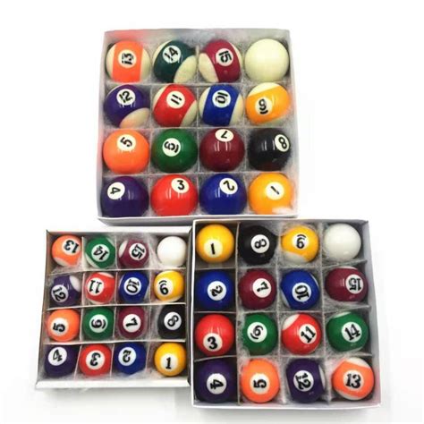 Mini Pool Ball Polyester Resin 25mm 32mm 38mm Children Billiards Table