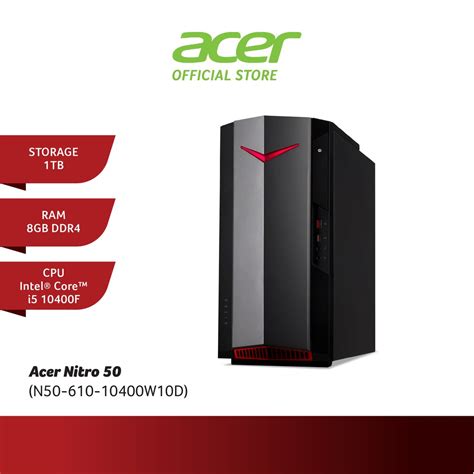 Acer Nitro 50 Gaming Desktop N50 610 10400w10d Shopee Malaysia