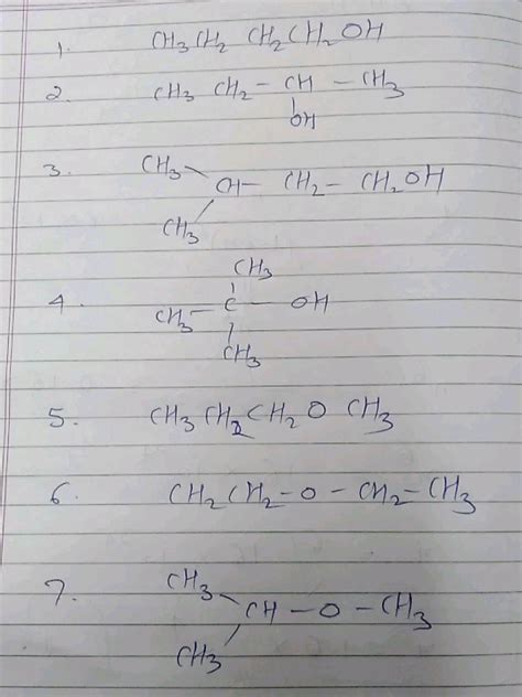 Number Of Isomeric Compounds That Are Possible With The Formula C4h10o Are