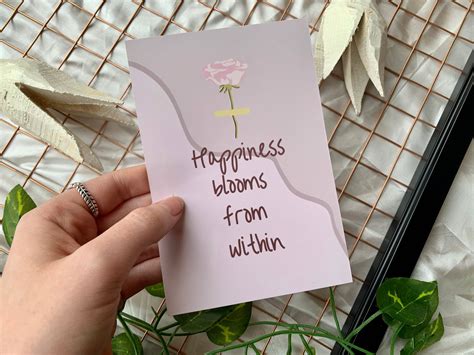 Happiness Blooms From Within Art Print Etsy