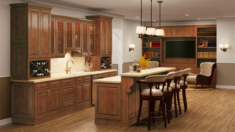 Us cabinet depot york chocolate combines a stained finish with recessed panel details. US Cabinet Depot Casselberry Saddle - Waverly Cabinets