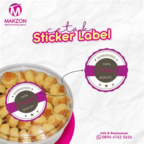 Desain Stiker Toples Kue Kering Template Label Kue Psd Download