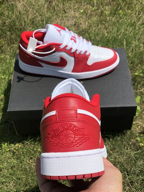 2020 Release Air Jordan 1 Low Gym Red White 553558 611 For Sale