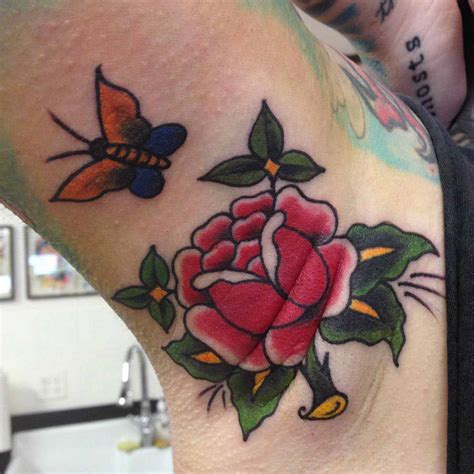 Big Rose Tattoo On Armpit Best Tattoo Ideas Gallery