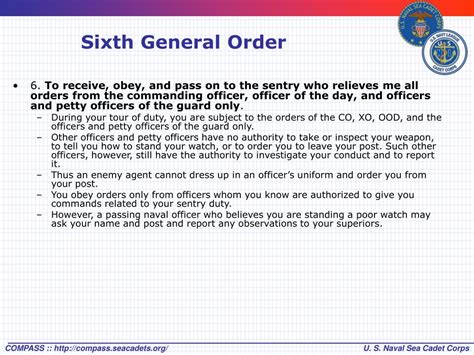 11 General Orders Of A Sentry Navy Slideshare