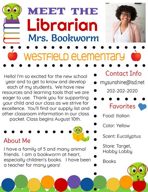 Editable Meet The Librarian Template Meet The Download Now Etsy