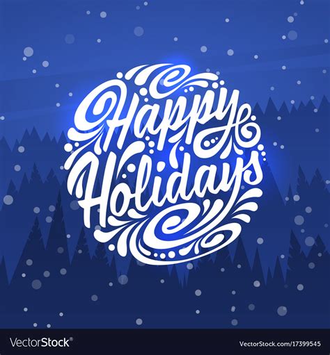 Happy Holidays Greeting Card Royalty Free Vector Image