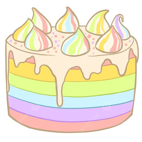 Birthday Rainbow Cake Vector Hd Png Images Birthday Rainbow Cake