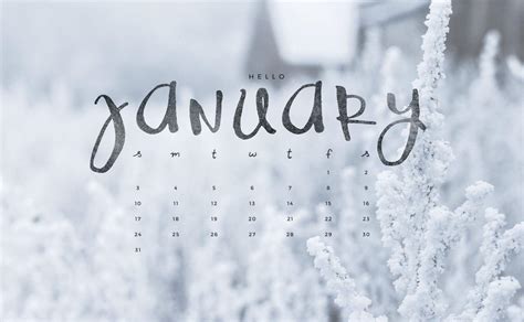 January Calendar Desktop Background Printable Calendar
