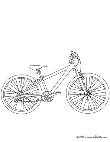 The pictures featured on motorcycle coloring pages can vary from regular motorcycles and police. Mountain bike colouring picture coloring pages - Hellokids.com