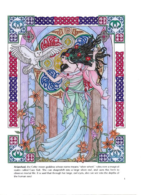 Ariarhod Celtic Moon Goddess Art Celtic Moon Coloring Pages