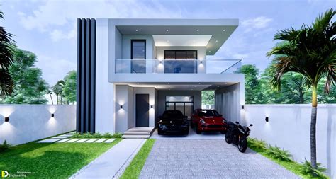 94 Sqm Two Storey House Design Plans 850m X 110m With 4 Bedroom