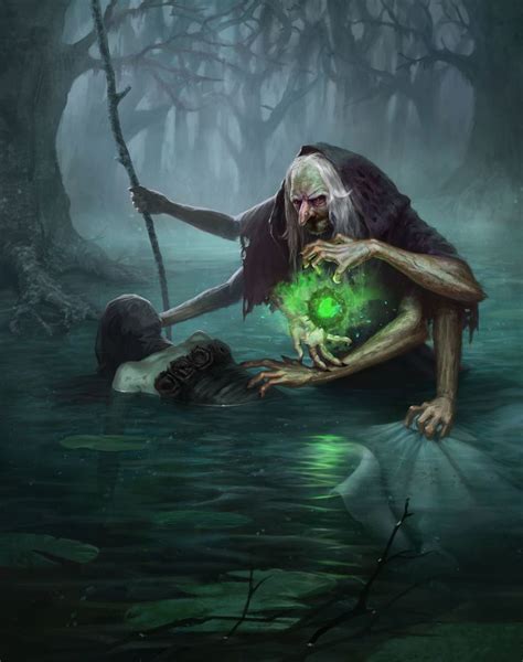 Swamp Witch Igor Khomsky Dark Fantasy Art Fantasy Artwork Fantasy