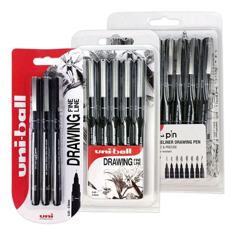 Uni Pin Fine Line Pen Packs Ken Bromley Art Supplies